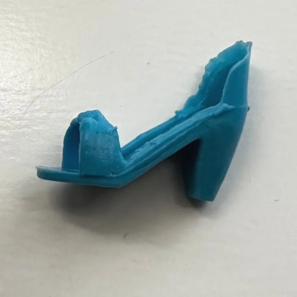 Vintage 1980s Barbie Teal D'Orsay High Heel Shoe Replacement Single Accessory